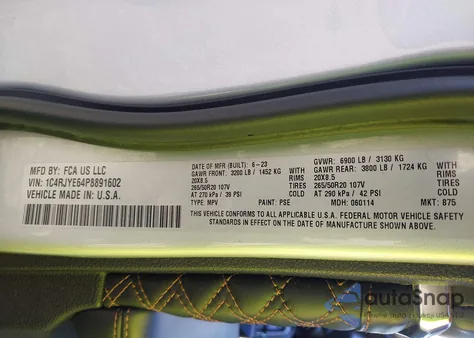 2023 Jeep Grand Cherokee 4Xe Summit из США, поврежденный, VIN 1C4RJYE64P8891602